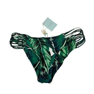 Cupshe / Green Leaf Print Bikini Bottom